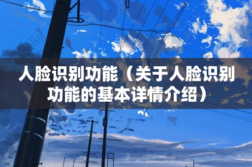 人脸识别功能（关于人脸识别功能的基本详情介绍）