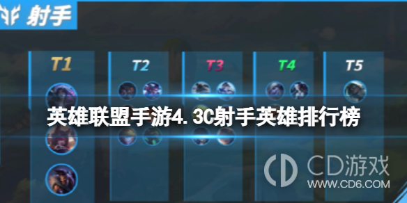 《英雄联盟手游》4.3C射手英雄排行榜