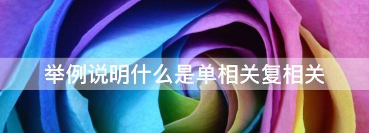 举例说明什么是单相关复相关