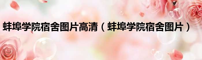 蚌埠学院宿舍图片高清