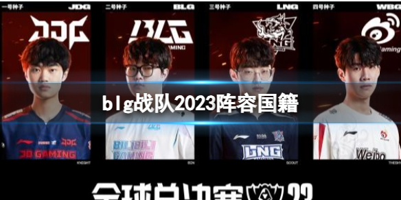 英雄联盟blg战队2023阵容国籍介绍