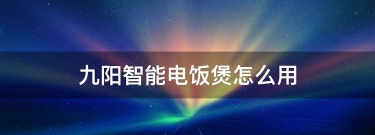 九阳电饭煲各个按键的作用及功能