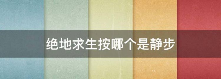 绝地生按哪个是静步