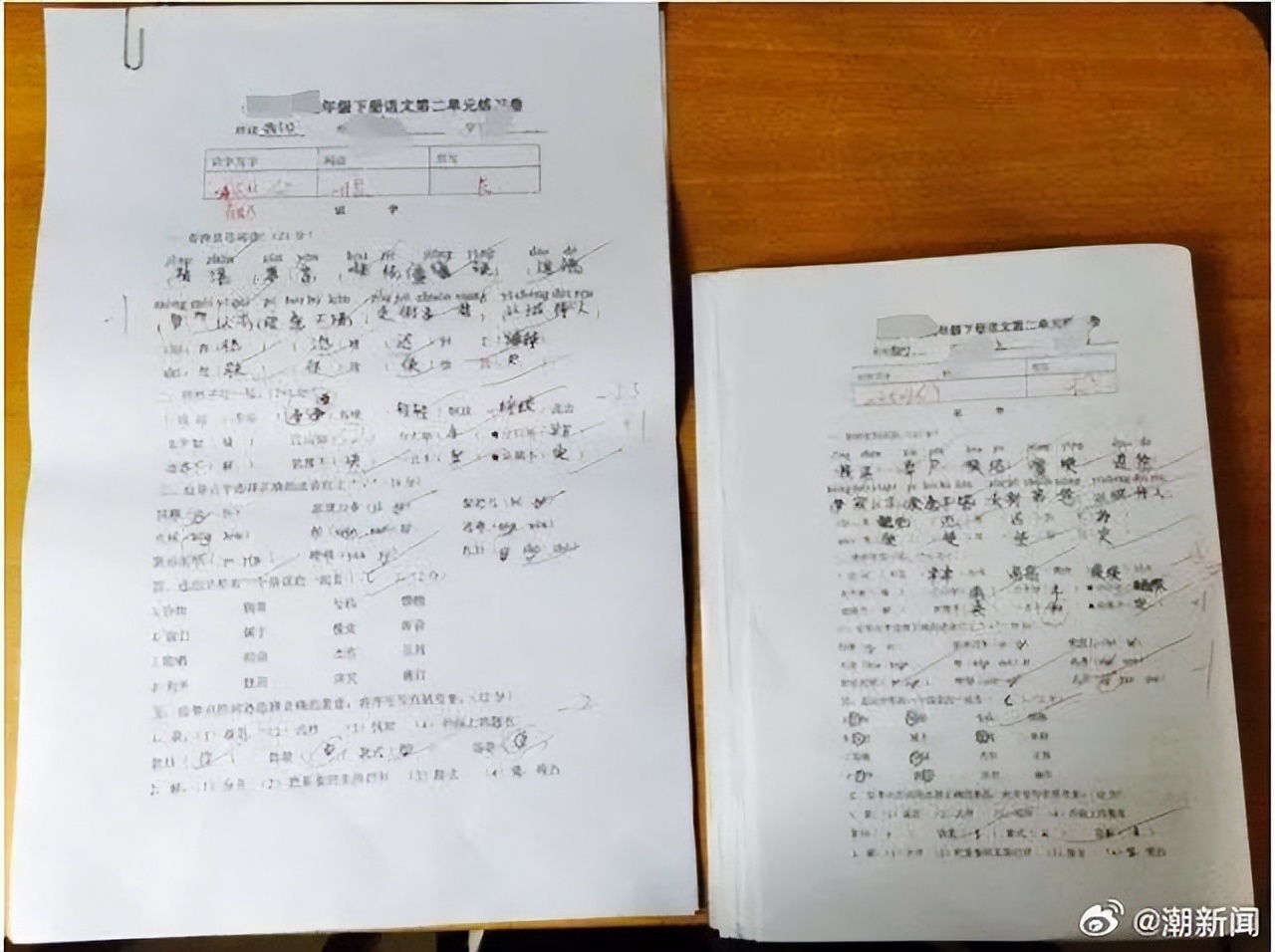 儿子写字慢妈妈申请换教材学校同意 “会特别给小齐做一份大字版”