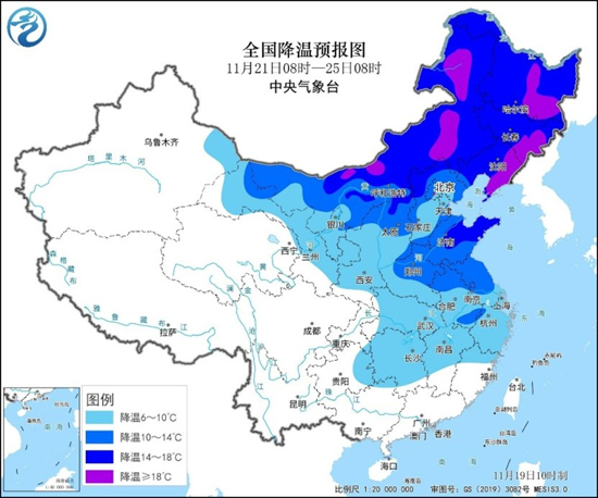 11月以来第二次寒潮过程来袭 22日起东北部分地区再迎强降雪