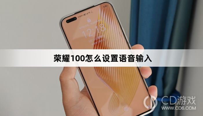 荣耀100设置语音输入方法