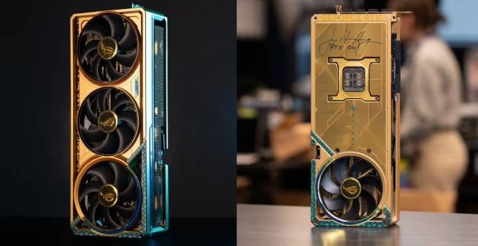 黄仁勋亲笔签名版RTX 5090镀金显卡 以24200美元达成慈善拍卖