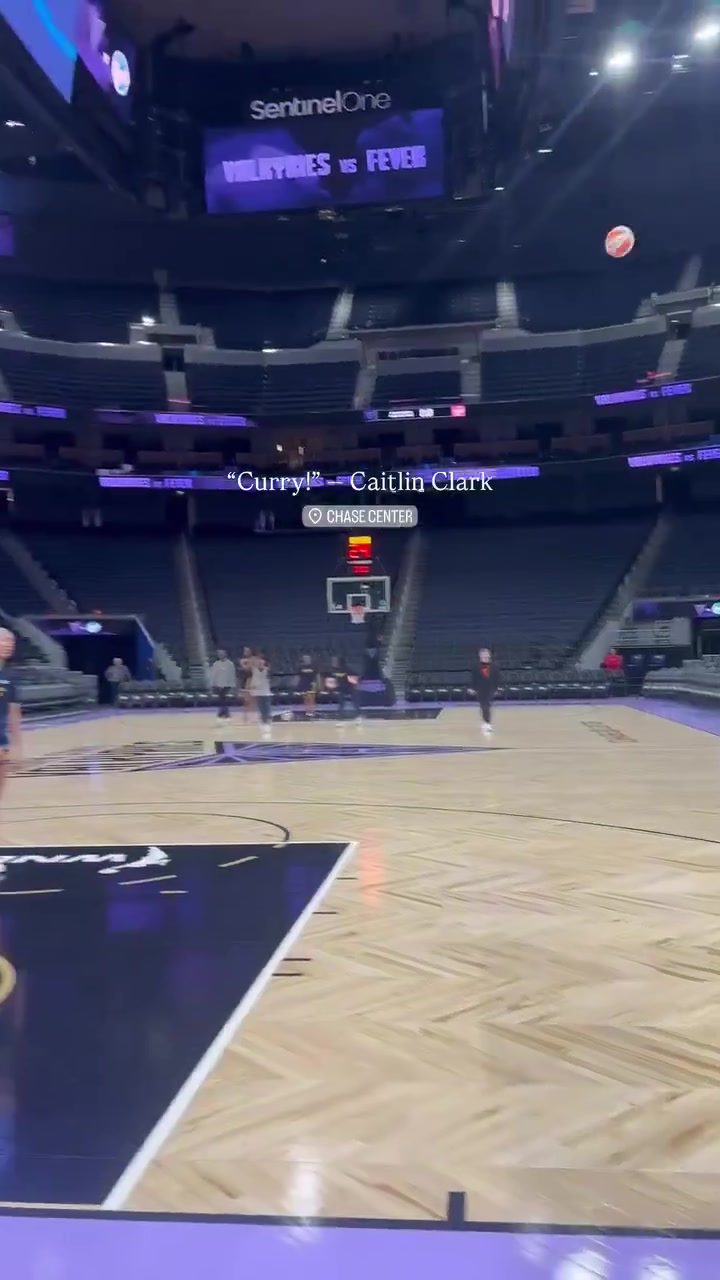 来到库里地盘!凯特琳-克拉克大通中心训练 命中三分前喊了声Curry