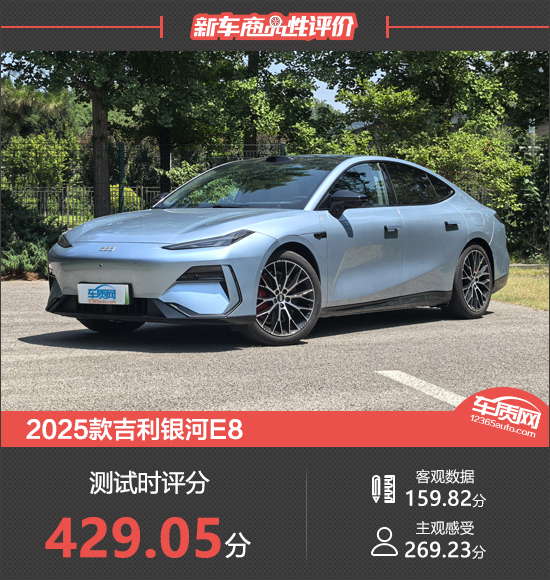 2025款吉利银河E8新车商品性评价