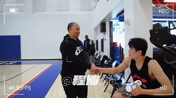 30号签选不到~杨瀚森此前试训快船时 和卢指导握手约定“周一见”