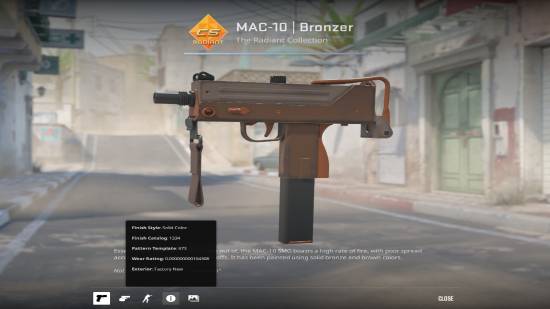 《CS2》磨损经济学！史上最低磨损MAC-10以4.5万美元天价成交