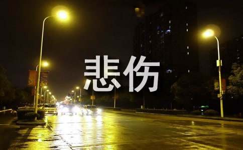 实用的悲伤作文600字四篇