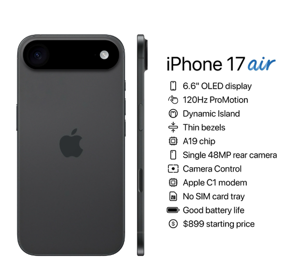 iPhone 17 Air五大特点：今年最特殊的苹果手机