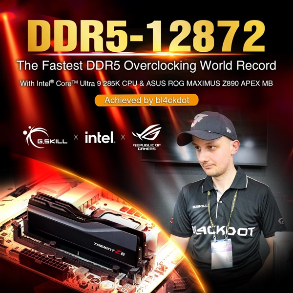 惊人的DDR5-12872！芝奇内存创下全新超频世界纪录
