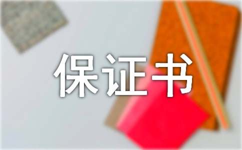 认错保证书15篇