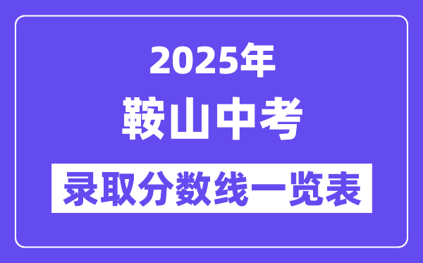 2025年鞍山中考各高中录取分数线一览表