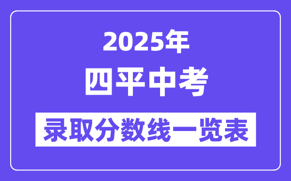 2025年四平中考各高中录取分数线一览表