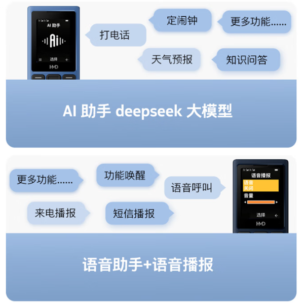 诺基亚制造工艺！HMD 101 4G发布：149元 支持Deepseek