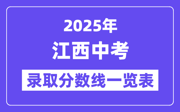 2025年江西中考录取分数线一览表 中考多少分能上高中？