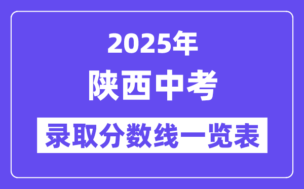 2025年陕西中考录取分数线一览表 中考多少分能上高中？