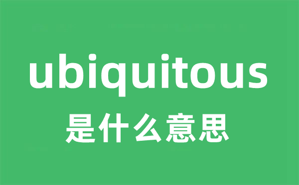 ubiquitous是什么意思 ubiquitous怎么读 中文翻译是什么？