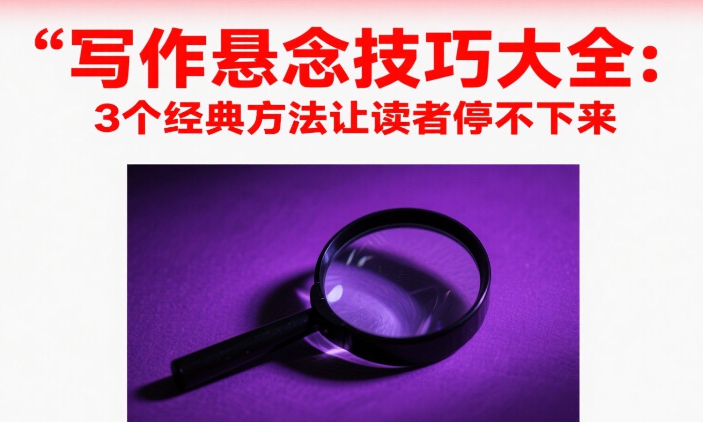 写作悬念技巧大全：3个经典方法让读者停不下来