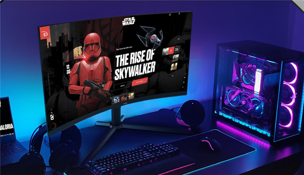 1699元！AOC推出27英寸2K曲面屏显示器：可超频至260Hz