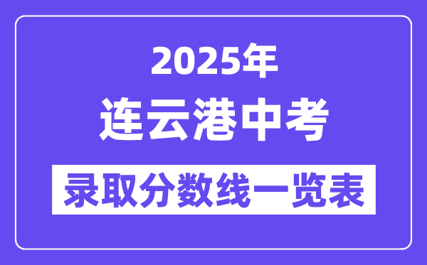2025年连云港中考各高中录取分数线一览表