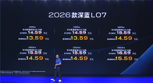 华为乾崑智驾首次杀入14万内！新款深蓝L07上市：13.59万起