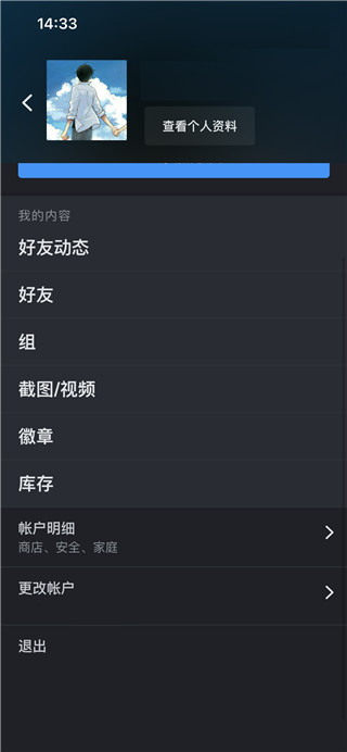 Steam个人资料界面