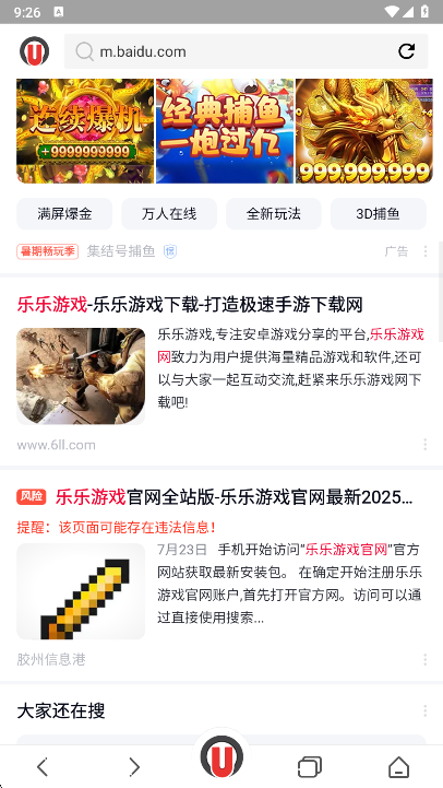 寰宇浏览器搜索演示