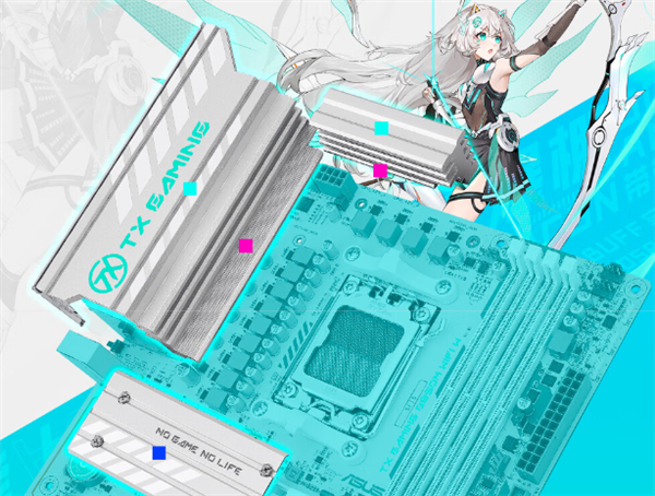 “天选姬”配色！华硕TX GAMING B850M WIFI W天选主板首发1299元