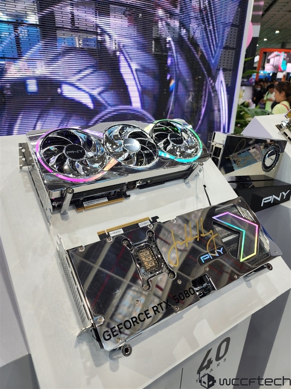 抛光镀铬超级亮！PNY 40周年纪念版RTX 5090/5080规格确认