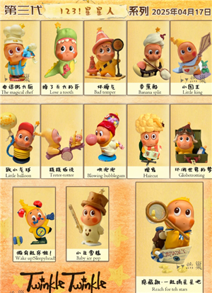 星星人盲盒一代二代三代图鉴：