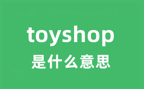 toyshop是什么意思 toyshop怎么读 中文翻译是什么？