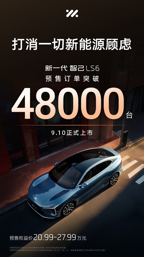 两周卖出48000台！全新智己LS6有望爆款：上市日期定了