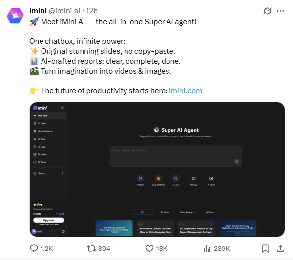 iMini 超级 AI Agent 登陆海外 任务拆解到交付一键完成