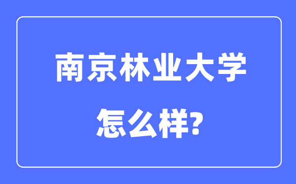 南京林业大学是985还是211 南京林业大学怎么样？