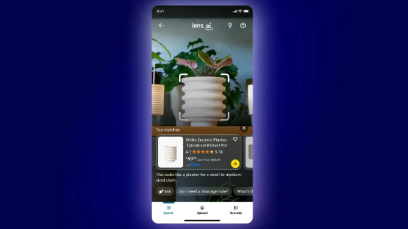 亚马逊发布Lens Live：允许用户通过手机的实时视觉搜索