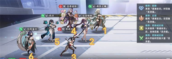 星神少女阵容搭配示例
