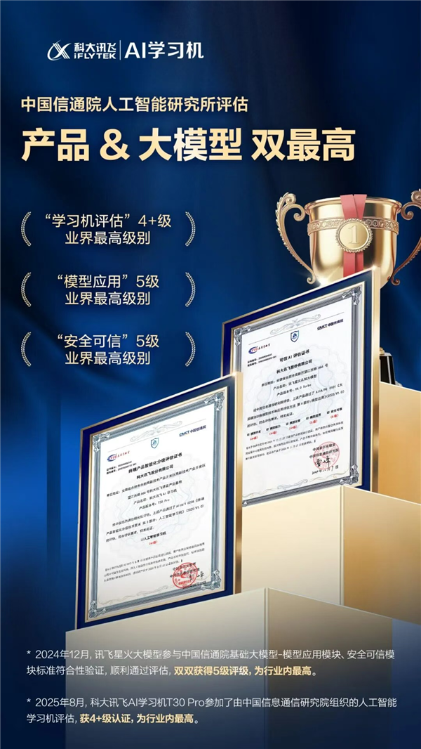 IDC：科大讯飞AI学习机登顶市场销售额第一