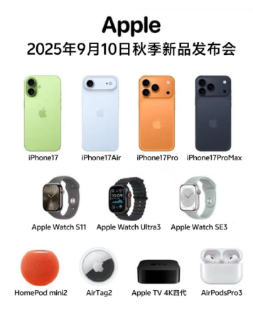 2025苹果发布会新品有哪些