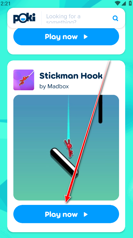 Poki游戏选择界面