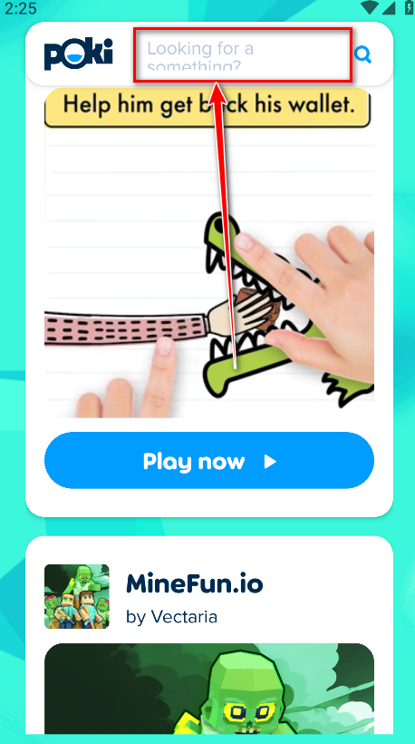 Poki游戏搜索功能