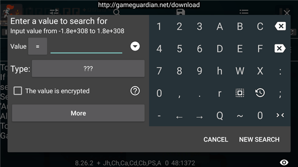 GG修改器参数修改界面