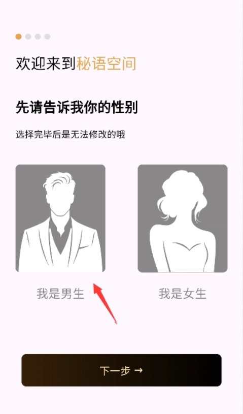 密语空间登录成功界面