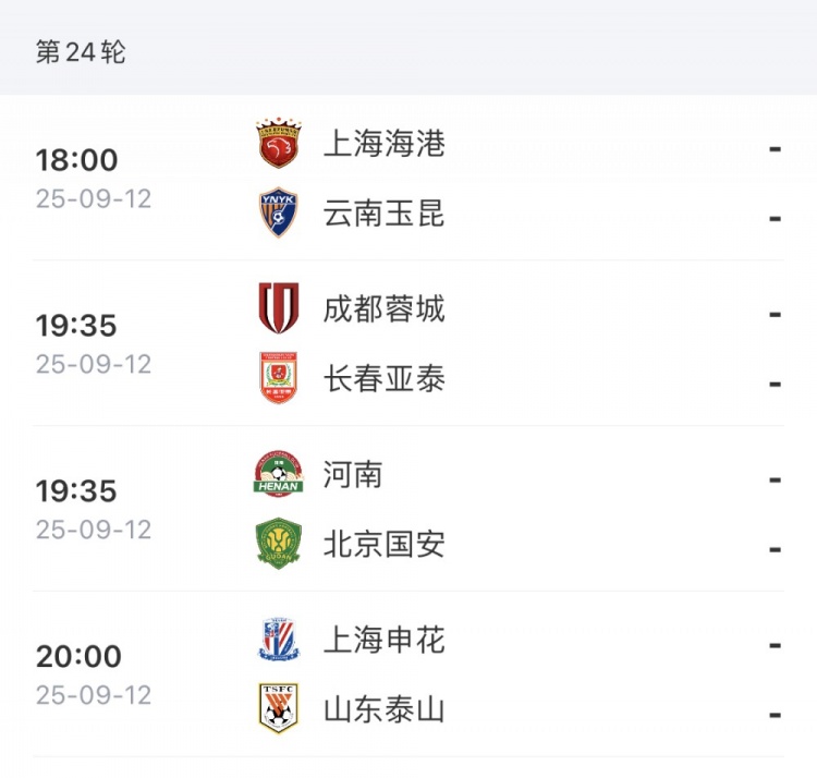 形势会有变化吗？中超前四今晚全部出战，四队仅差2分