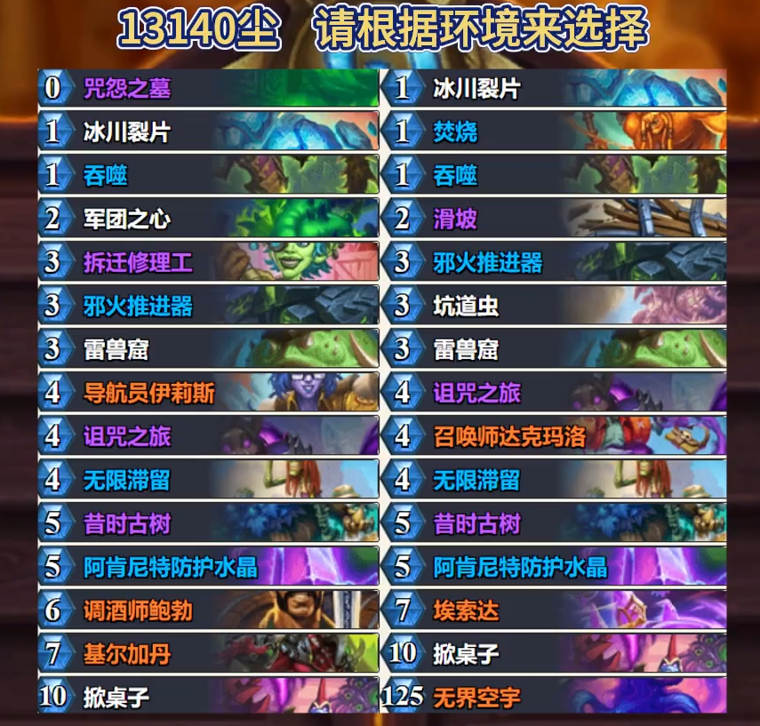 炉石传说标准国服登顶星舰术卡组9月