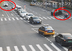 女子骑车横穿马路与汽车相撞:交警当场判女子全责 获全网点赞