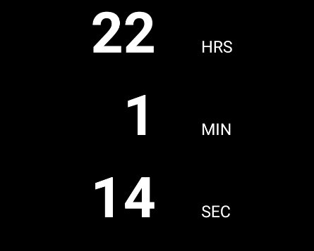 Countdown倒计时显示界面